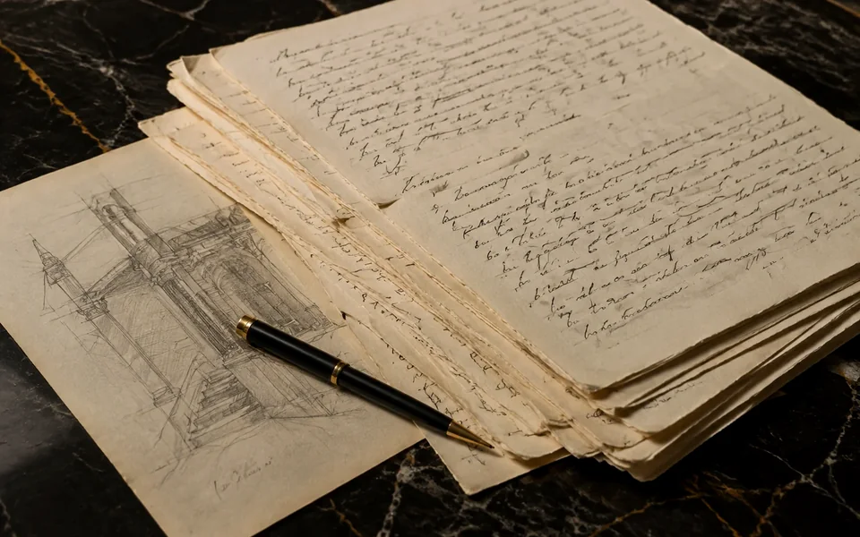 Open book and manuscript materials